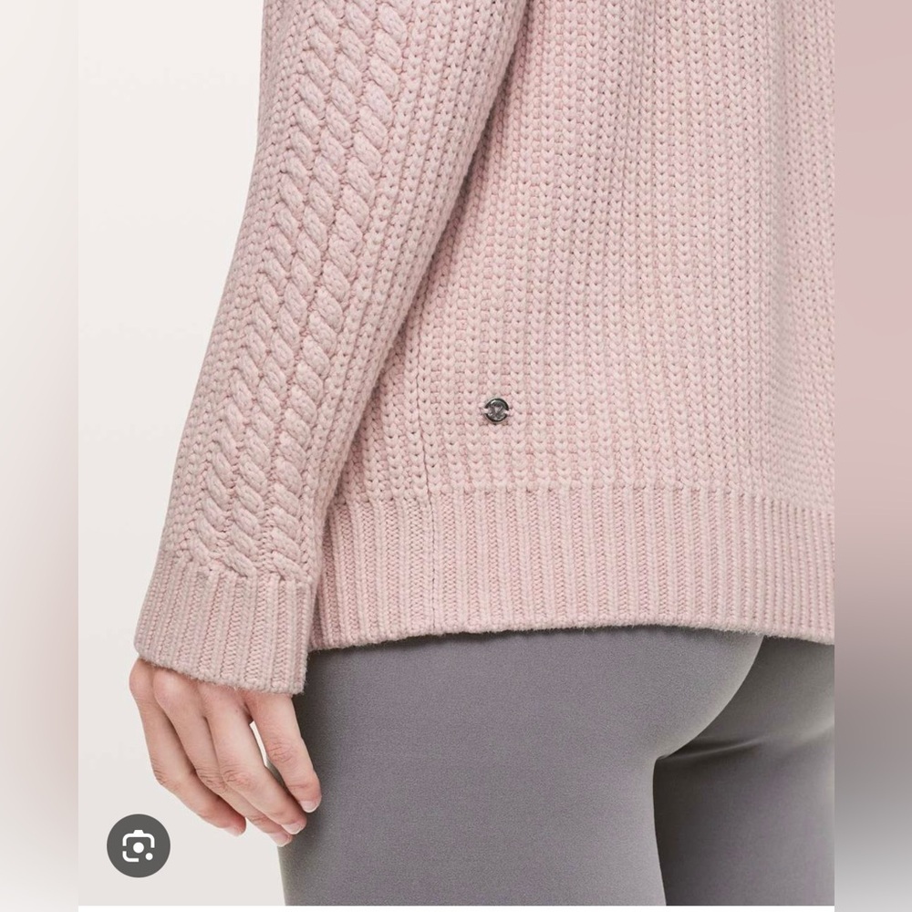 Lululemon bring the cozy turtle neck cotton blend sweater size 4 - Picture 2 of 8